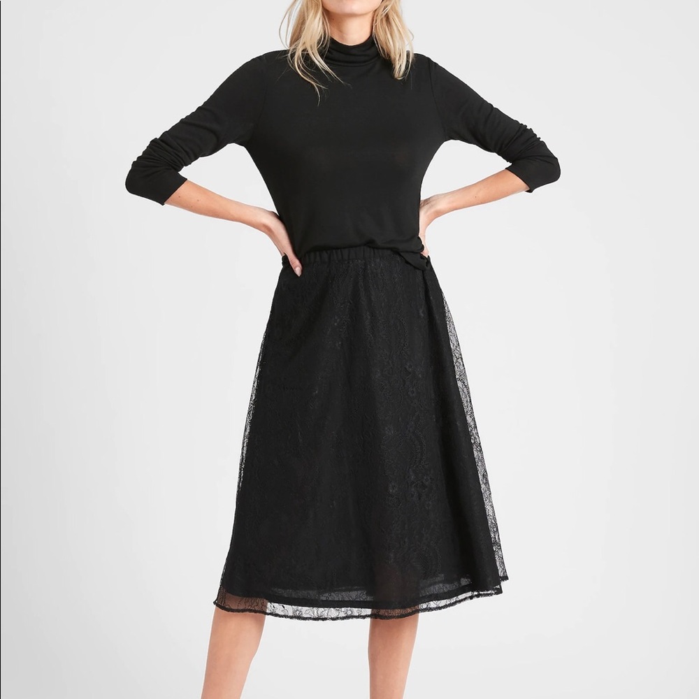 Banana Republic petite lace midi skirt new with tags